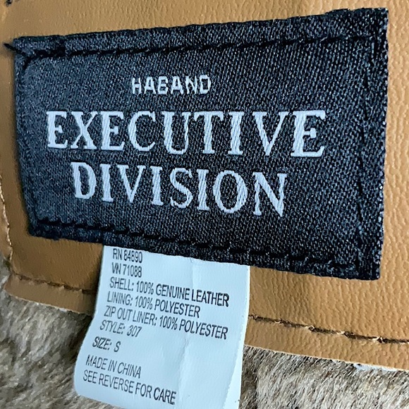 HABAND Executive Division Men’s Medium Brown Leather Coat With Zip In Lining - Picture 8 of 9